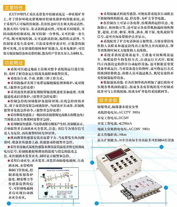 KXT19型PLC采区皮带集中控制系统