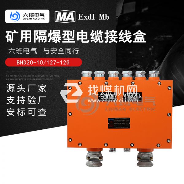 矿用隔爆型低压电缆接线盒BHD20-10/127-12G