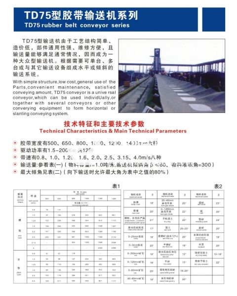 TD75型胶带输送机